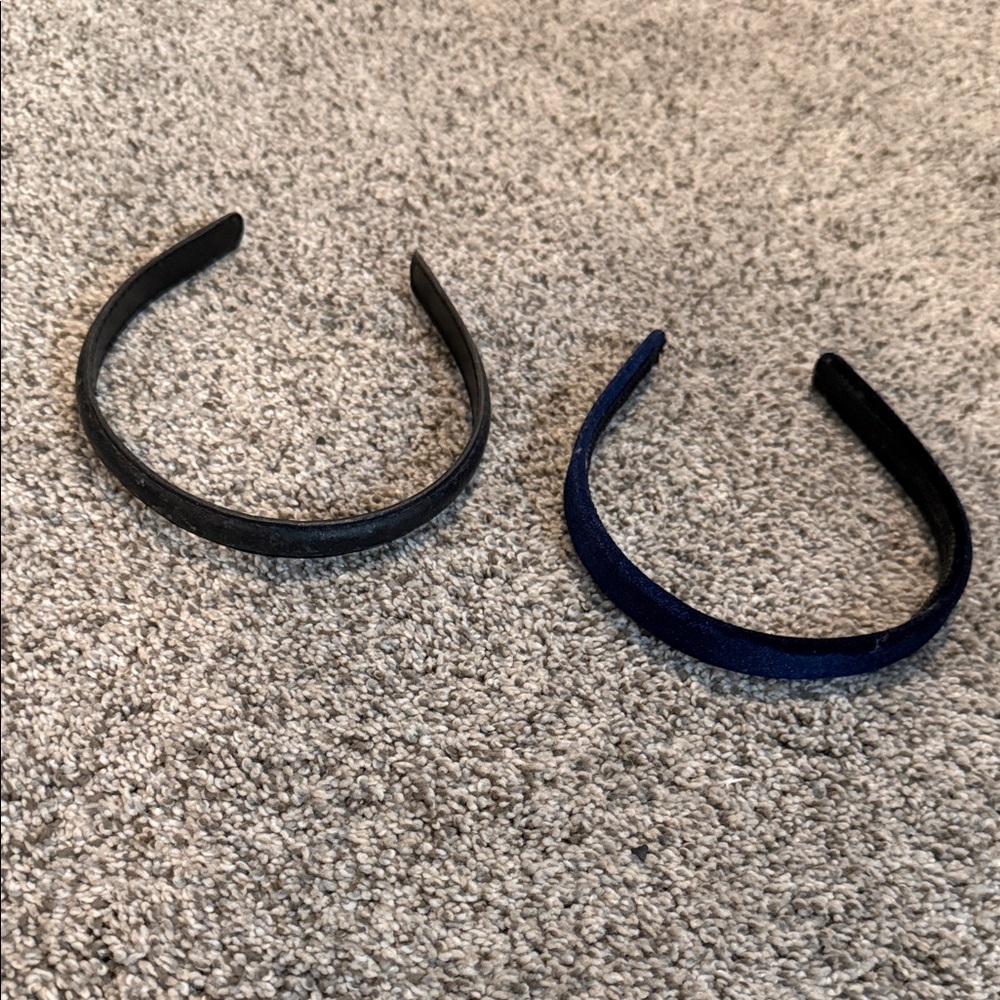 Set of Black and Blue Headbands